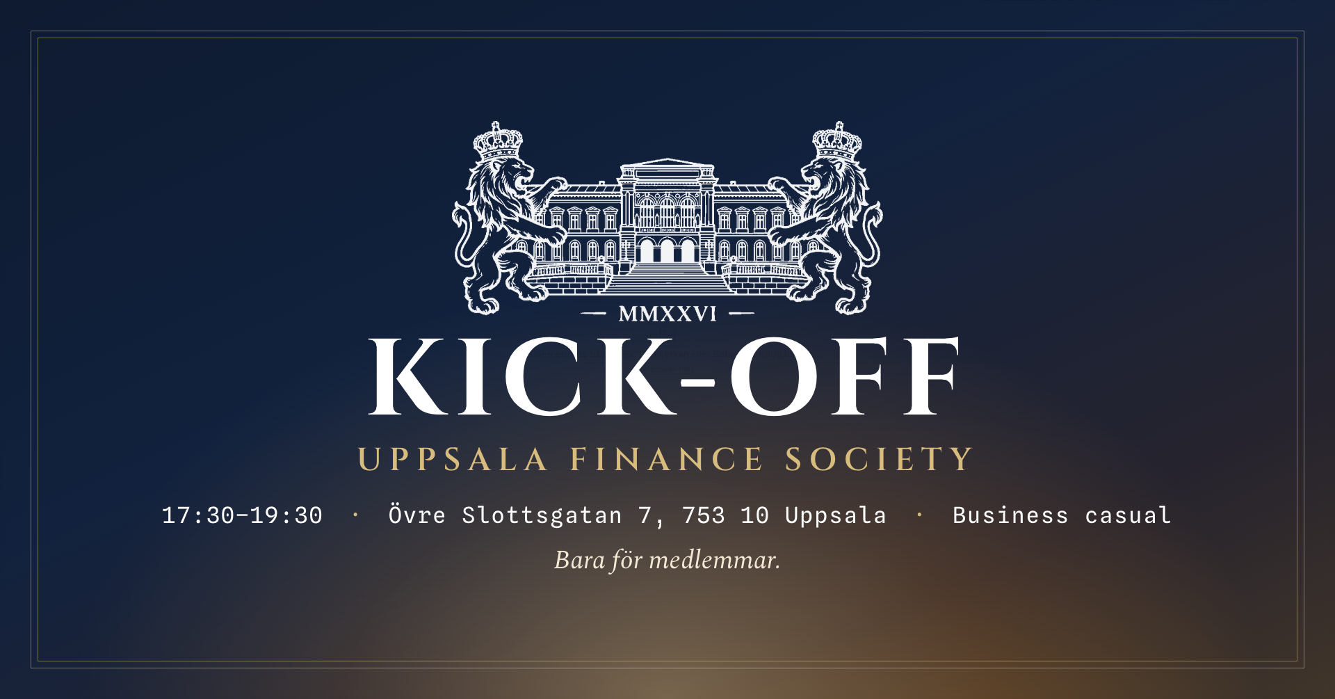 UFS Kick-Off — Autumn 2026